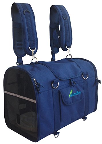 6-в-1 Прочный рюкзак для переноски домашних животных, передняя сумка, сумка на плечо, сумка для рук питомца, ящик для автокресла, мягкая боковая переноска для животных, переноска для мелких животных, одобренная авиакомпанией, размер маленький для питомцев 14-16 лет