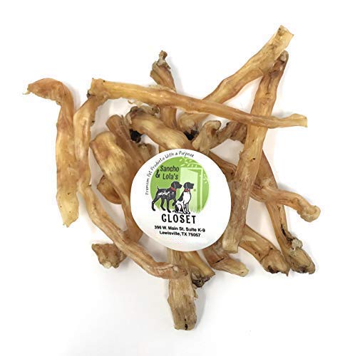 Sancho & Lola's 10oz Beef Tendons for Dogs - Made in USA/Nebraska (8-12 Count) Plain Gambrel/Small Batch Single-Ingredient Grain-Free Chews - Smoked Beef and Smoked Turkey Tendons Also Available