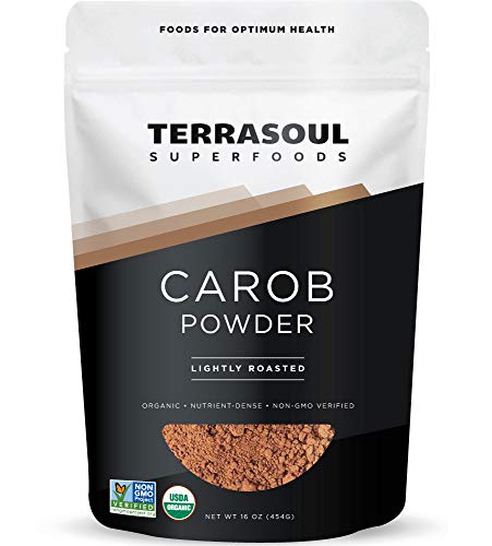 Terrasoul Superfoods Organic Carob Powder, 1 Lb - альтернатива какао-порошку | высокое содержание клетчатки