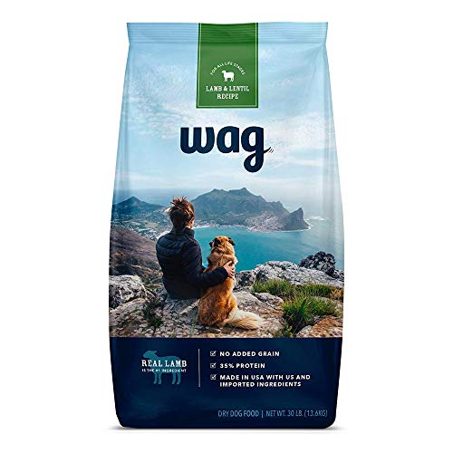 Amazon Brand - wag Сухой корм для собак с ягненком и чечевицей (30 фунтовых мешков)
