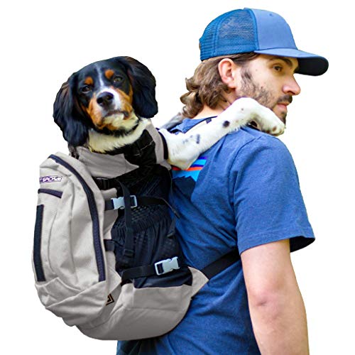 K9 Sport Sack | Регулируемый рюкзак для переноски собак (маленький, плюс 2 - светло-серый)