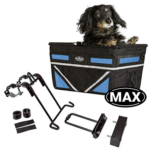 TRAVELIN K9 Pet-Pilot MAX Велосипедная корзина-переноска для собак | 8 вариантов цвета для вашего велосипеда (неоново-синий)
