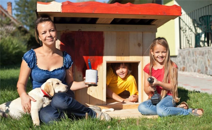Планы DIY домик для собаки