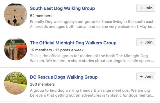facebook группы для выгула собак