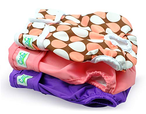 Cos2be Моющиеся многоразовые подгузники для собак, мягкие и удобные подгузники для маленьких и средних собак - упаковка из 3 штук (S)