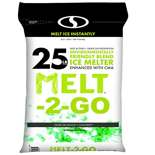 Snow Joe AZ-25-EB Melt-2-Go Nature + Pet Friendly CMA Blended Ice Melter, мешок 25 фунтов