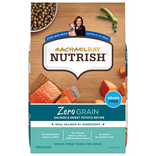 Rachael Ray Nutrish Zero Grain Natural сухой корм для собак, рецепт с лососем и сладким картофелем, 23 фунта, беззерновой