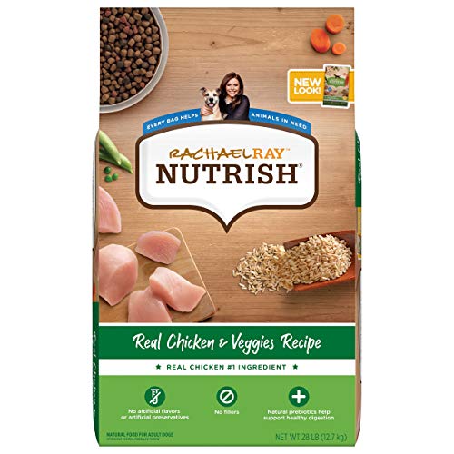 Rachael Ray Nutrish Premium Natural сухой корм для собак, рецепт из настоящей курицы и овощей, 28 фунтов (упаковка может варьироваться)