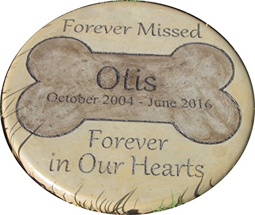 Персонализированный мемориальный камень для домашних животных диаметром 11' Forever Missed Forever in Our Hearts